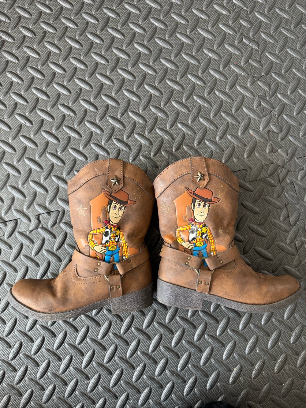 Disney Brown Cowboy Boots with Woody Graphic